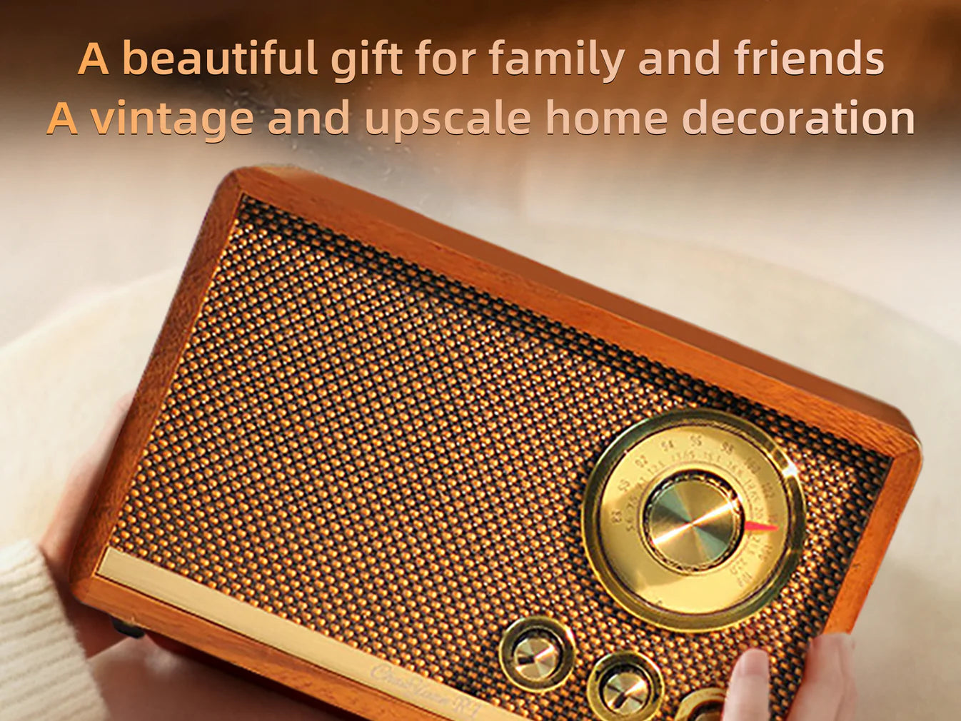 R1 A radio/Bluetooth speaker made of finely crafted North American walnut